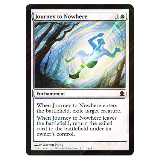 Journey to Nowhere 17 card from the Magic The Gathering set Commander 2011