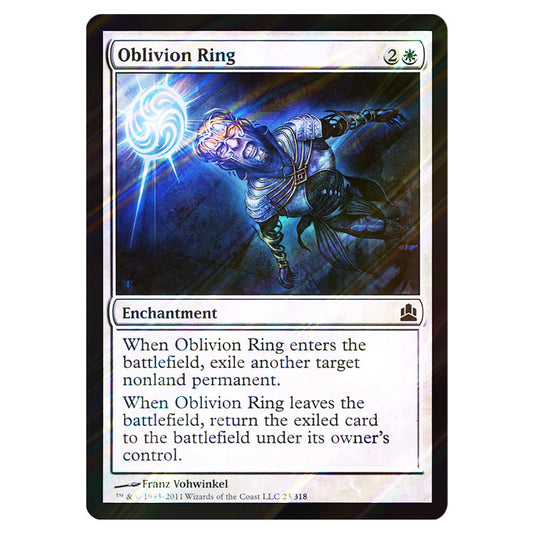 Oblivion Ring 23 card from the Magic The Gathering set Commander 2011