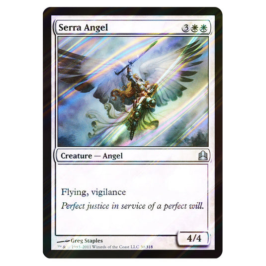 Serra Angel 30 card from the Magic The Gathering set Commander 2011