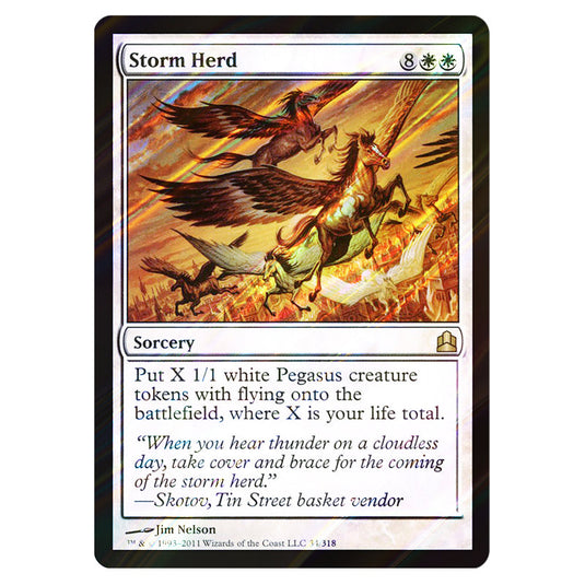 Storm Herd 34 card from the Magic The Gathering set Commander 2011