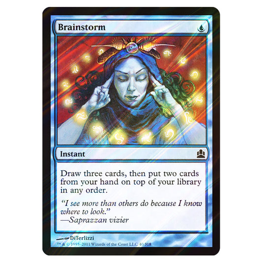 Brainstorm 40 card from the Magic The Gathering set Commander 2011