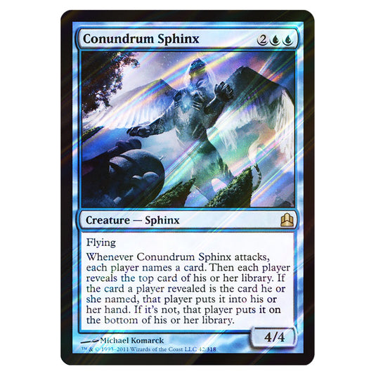 Conundrum Sphinx 42 card from the Magic The Gathering set Commander 2011