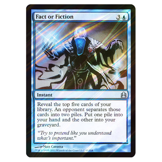Fact or Fiction 45 card from the Magic The Gathering set Commander 2011