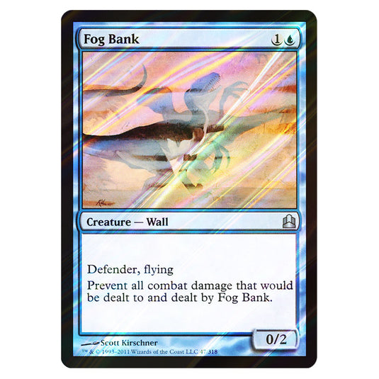 Fog Bank 47 card from the Magic The Gathering set Commander 2011