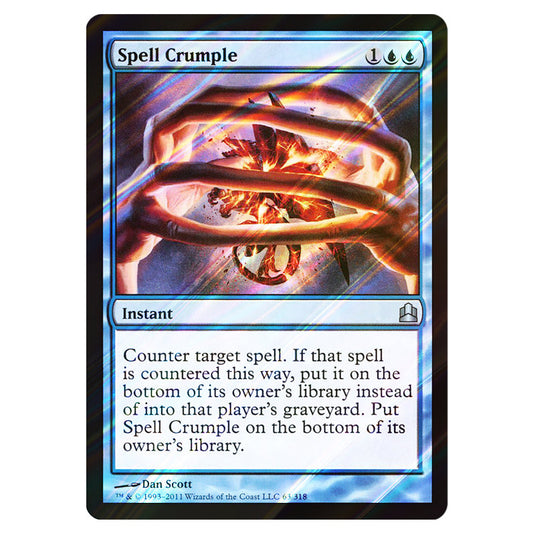 Spell Crumple 63 card from the Magic The Gathering set Commander 2011