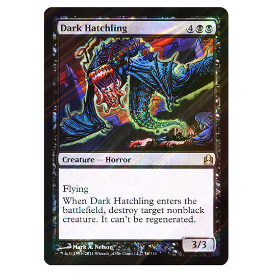 Dark Hatchling 76 card from the Magic The Gathering set Commander 2011