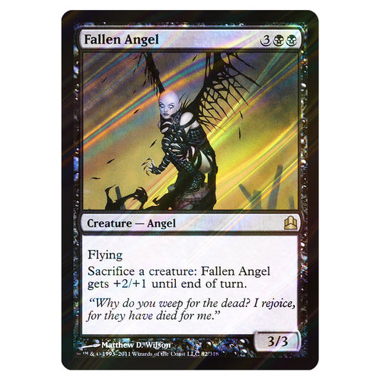 Fallen Angel 82 card from the Magic The Gathering set Commander 2011