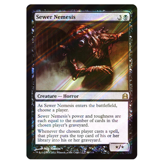 Sewer Nemesis 98 card from the Magic The Gathering set Commander 2011