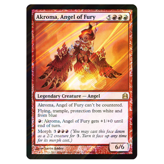 Akroma, Angel of Fury 108 card from the Magic The Gathering set Commander 2011