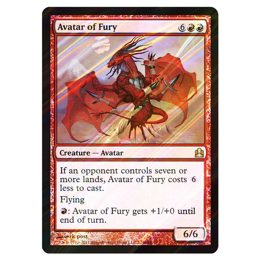 Avatar of Fury 110 card from the Magic The Gathering set Commander 2011