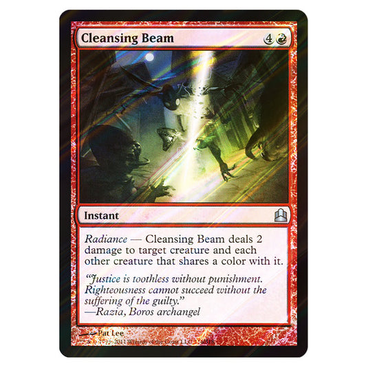 Cleansing Beam 116 card from the Magic The Gathering set Commander 2011