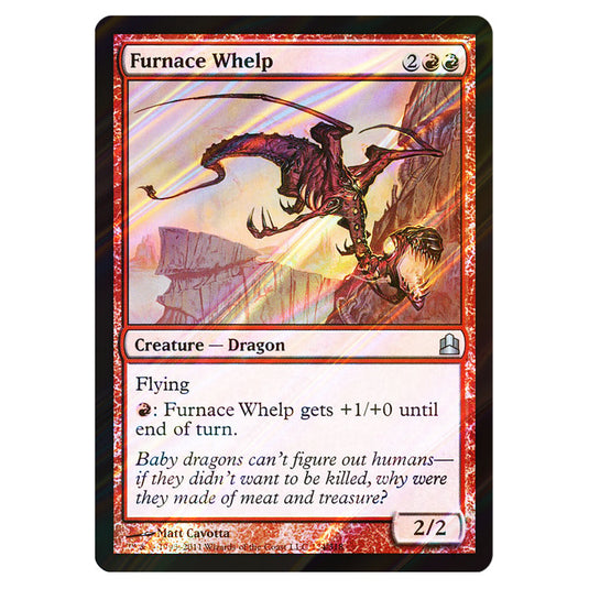 Furnace Whelp 124 card from the Magic The Gathering set Commander 2011