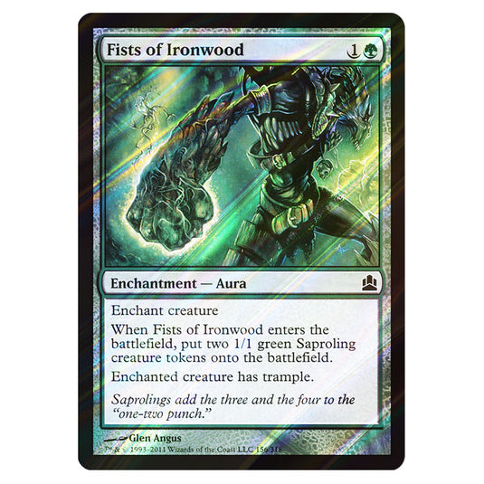 Fists of Ironwood 156 card from the Magic The Gathering set Commander 2011
