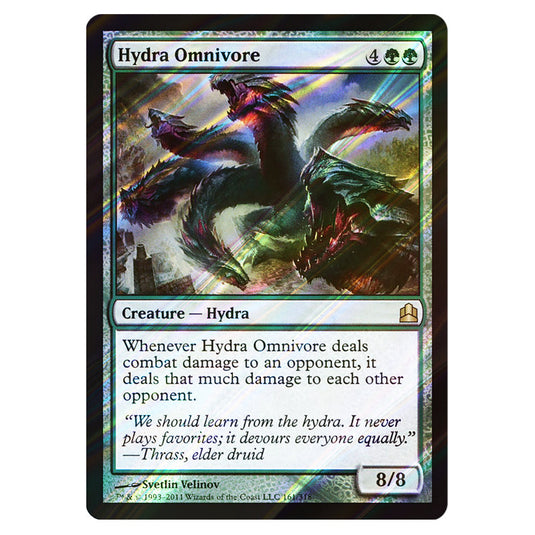 Hydra Omnivore 161 card from the Magic The Gathering set Commander 2011