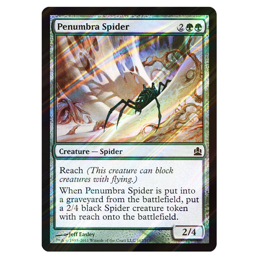 Penumbra Spider 167 card from the Magic The Gathering set Commander 2011