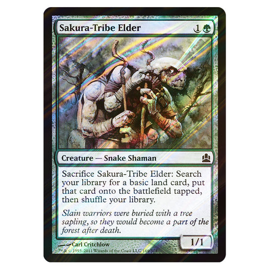 Sakura-Tribe Elder 169 card from the Magic The Gathering set Commander 2011