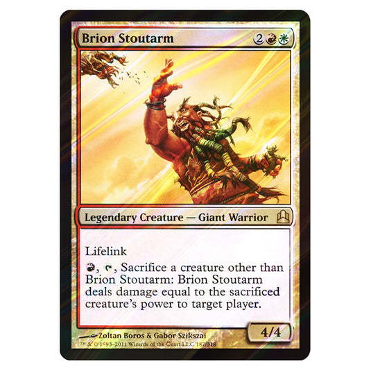 Brion Stoutarm 187 card from the Magic The Gathering set Commander 2011