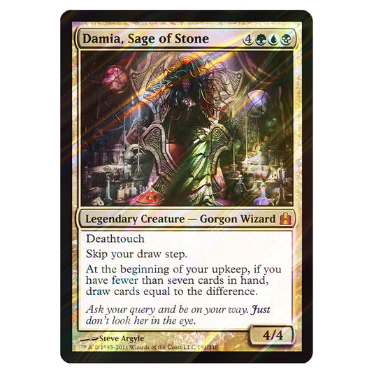 Damia, Sage of Stone 191 card from the Magic The Gathering set Commander 2011