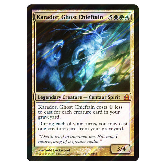 Karador, Ghost Chieftain 207 card from the Magic The Gathering set Commander 2011