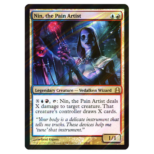 Nin, the Pain Artist 213 card from the Magic The Gathering set Commander 2011