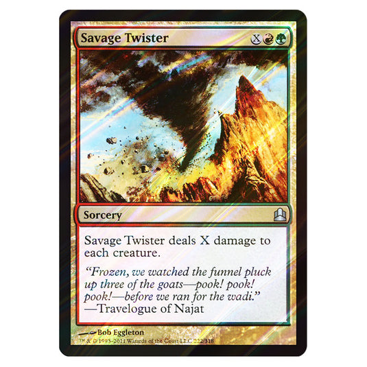 Savage Twister 222 card from the Magic The Gathering set Commander 2011
