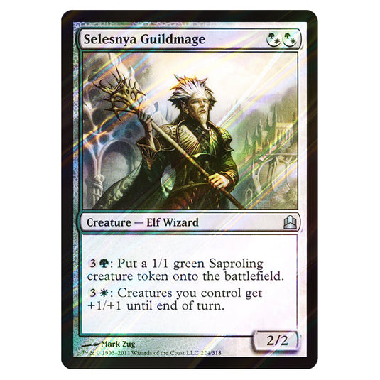Selesnya Guildmage 224 card from the Magic The Gathering set Commander 2011