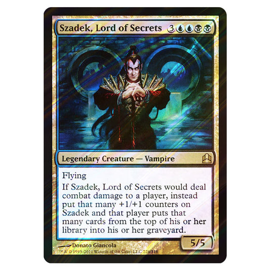 Szadek, Lord of Secrets 228 card from the Magic The Gathering set Commander 2011