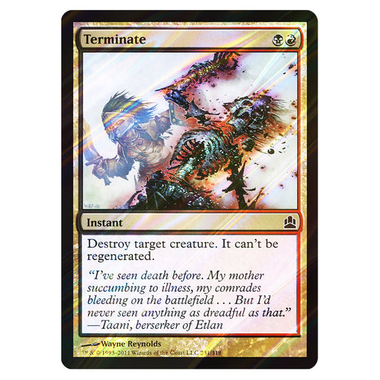 Terminate 231 card from the Magic The Gathering set Commander 2011