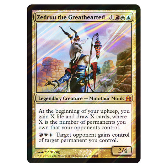 Zedruu the Greathearted 240 card from the Magic The Gathering set Commander 2011