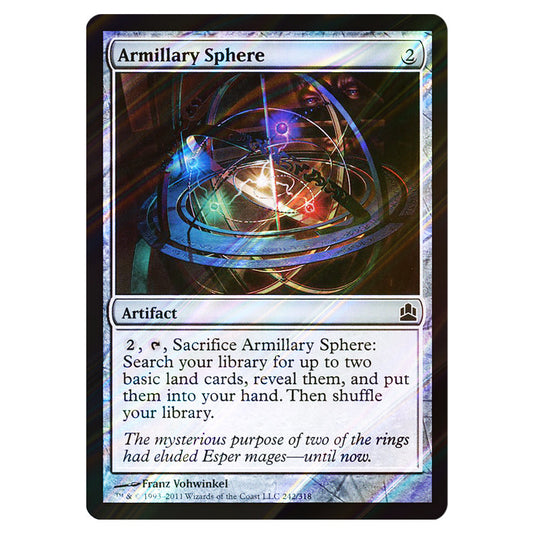 Armillary Sphere 242 card from the Magic The Gathering set Commander 2011