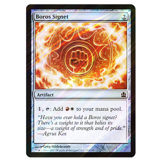 Boros Signet 243 card from the Magic The Gathering set Commander 2011