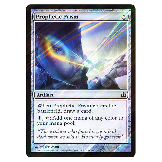 Prophetic Prism 256 card from the Magic The Gathering set Commander 2011