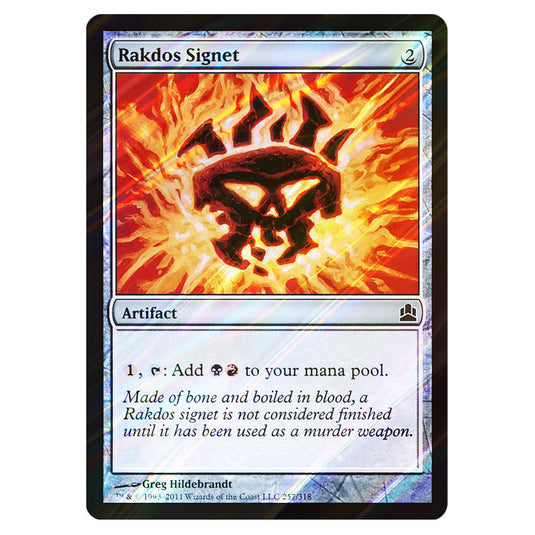 Rakdos Signet 257 card from the Magic The Gathering set Commander 2011