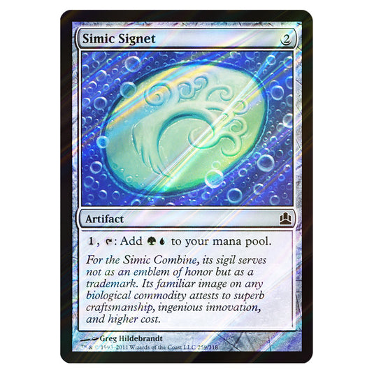 Simic Signet 259 card from the Magic The Gathering set Commander 2011