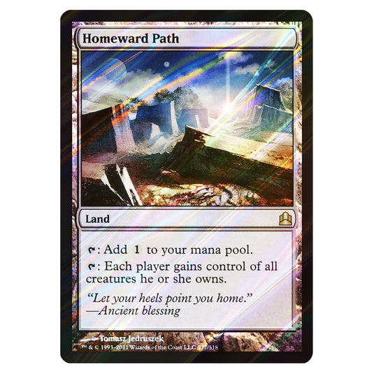 Homeward Path 277 card from the Magic The Gathering set Commander 2011