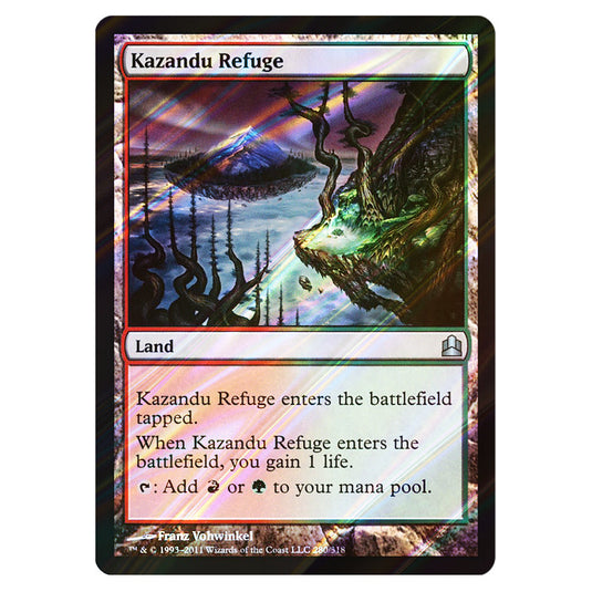 Kazandu Refuge 280 card from the Magic The Gathering set Commander 2011