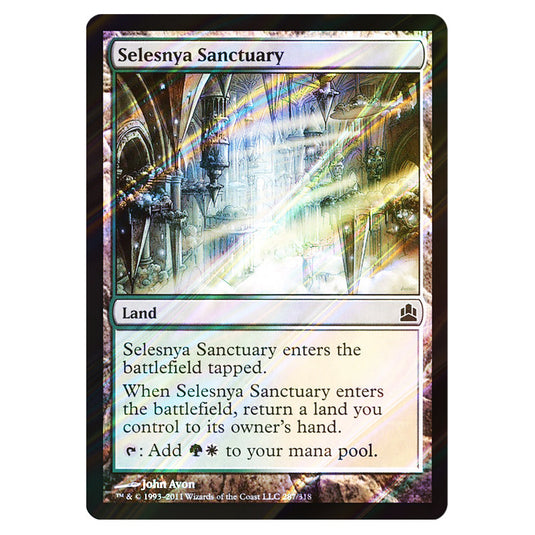 Selesnya Sanctuary 287 card from the Magic The Gathering set Commander 2011