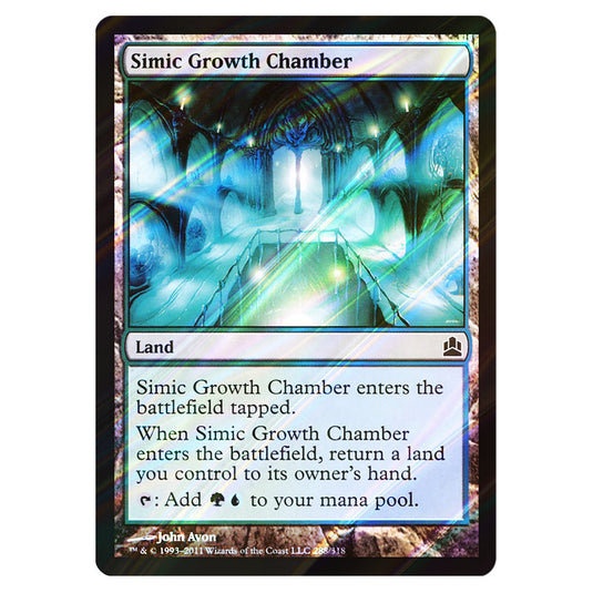 Simic Growth Chamber 288 card from the Magic The Gathering set Commander 2011