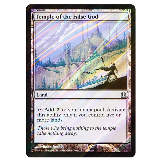 Temple of the False God 290 card from the Magic The Gathering set Commander 2011