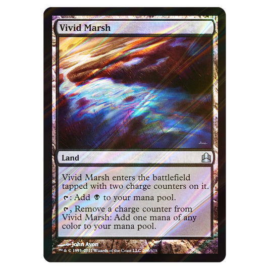 Vivid Marsh 296 card from the Magic The Gathering set Commander 2011