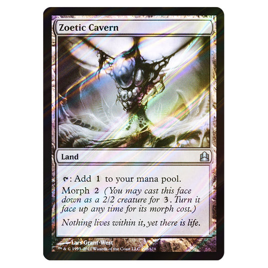 Zoetic Cavern 298 card from the Magic The Gathering set Commander 2011