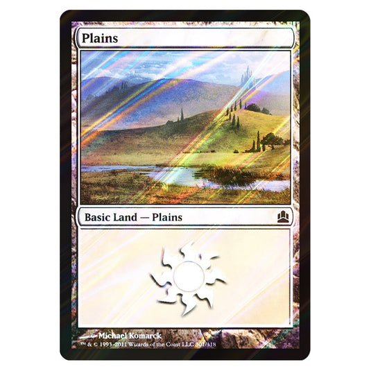 Plains 301 card from the Magic The Gathering set Commander 2011
