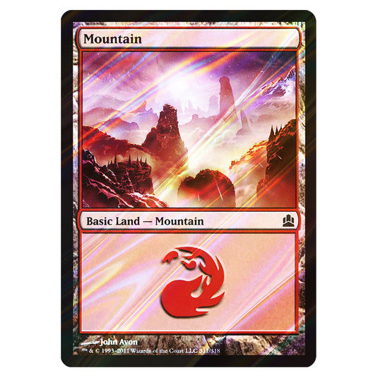 Mountain 311 card from the Magic The Gathering set Commander 2011