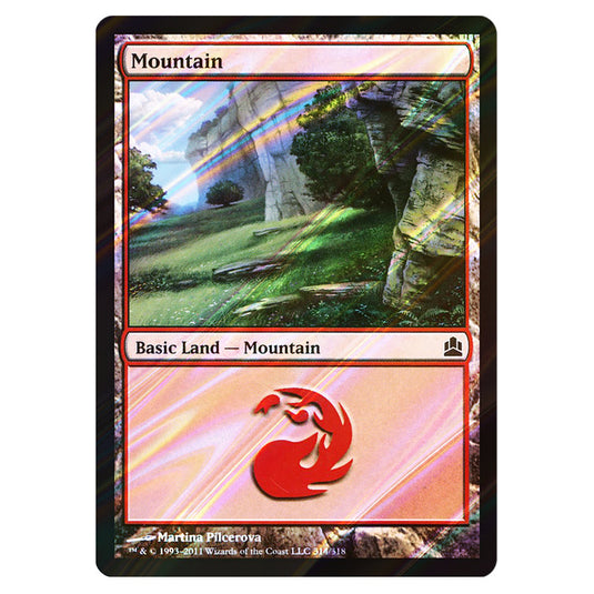 Mountain 314 card from the Magic The Gathering set Commander 2011