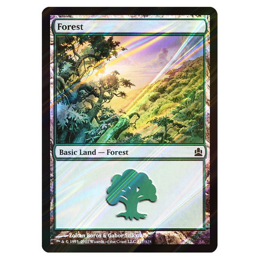 Forest 317 card from the Magic The Gathering set Commander 2011