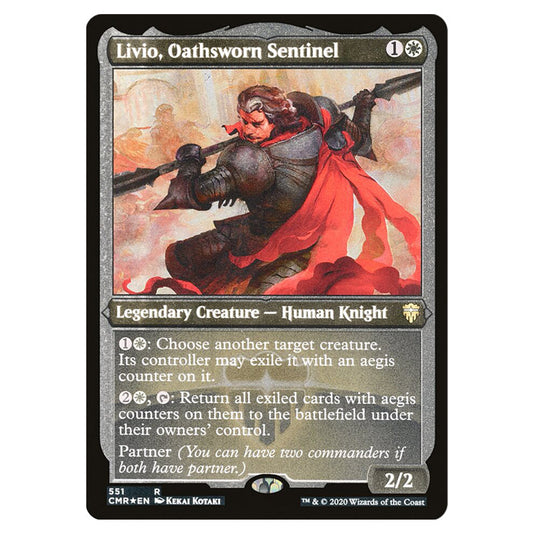 Livio, Oathsworn Sentinel 551 card from the Magic The Gathering set Commander Legends