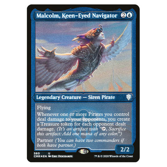 Malcolm, Keen-Eyed Navigator 560 card from the Magic The Gathering set Commander Legends