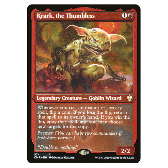 Krark, the Thumbless 574 card from the Magic The Gathering set Commander Legends