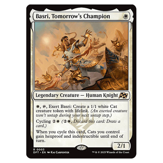 Basri, Tomorrow's Champion 0003 card from the Magic The Gathering set Aetherdrift