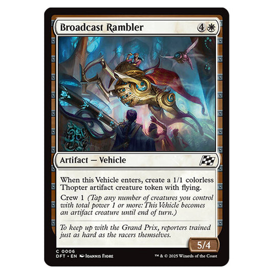 Broadcast Rambler 0006 card from the Magic The Gathering set Aetherdrift